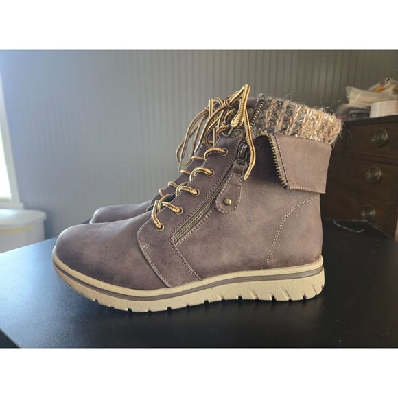 CLIFFS BY WHITE MOUNTAIN Women’s Size 9.5 WIDE Hearty Hiking Winter Boots Stone - Picture 3 of 10